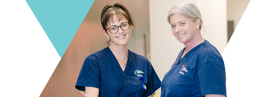 Two nursing staff